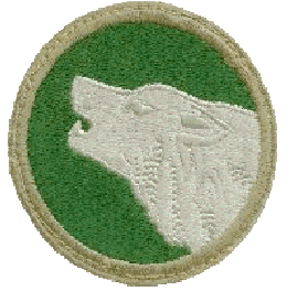Der Timberwolf ist das Zeichen der 104. Infanterie Division