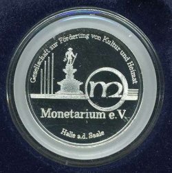 Logo Monetarium auf Medaille